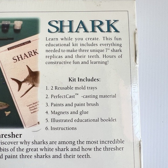 Eyewitness Kits Shark Model Casting Kit - Paint Kit 3 Sharks New in Sealed Box - Picture 4 of 7